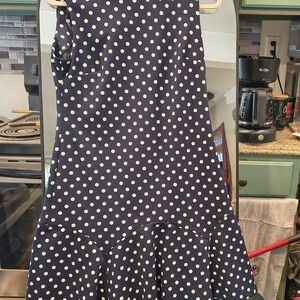 Shelby & Palmer Navy and White Polka Dot Dress